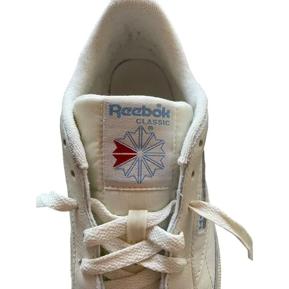 Reebok Club C 85 Vintage Sneakers – White with Blue Logo, Women’s 8 / Men's 6.5 - Picture 9 of 13